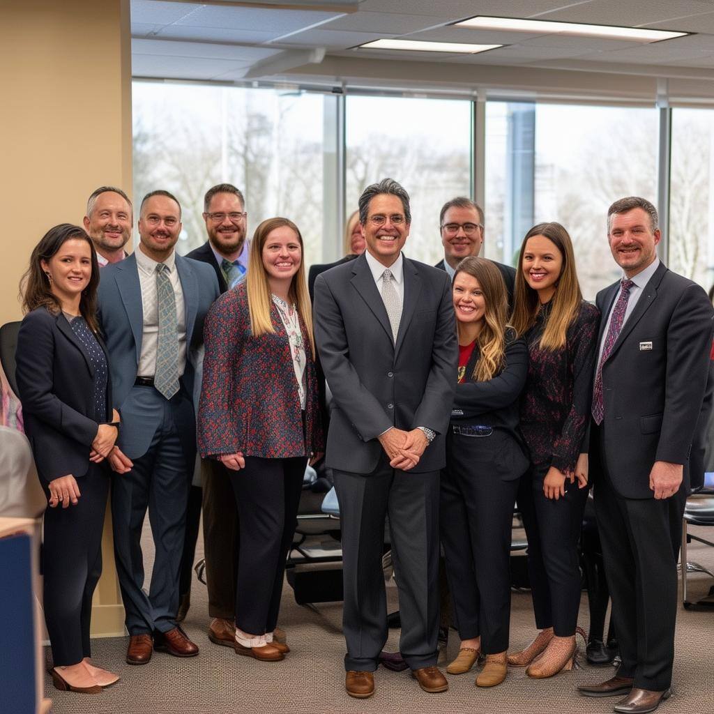 photo of principal with school leadership team and leaders-1