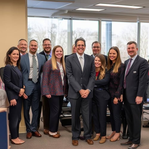 photo of principal with school leadership team and leaders-1
