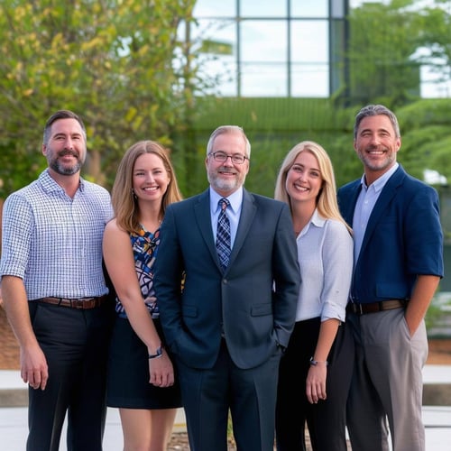 photo of principal with school leadership team and leaders